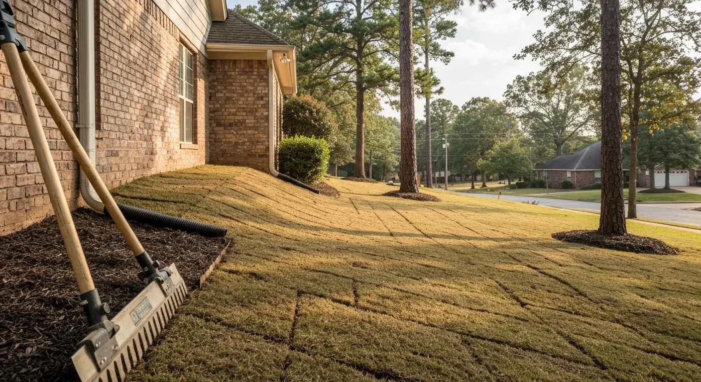 Surface drainage and grading work