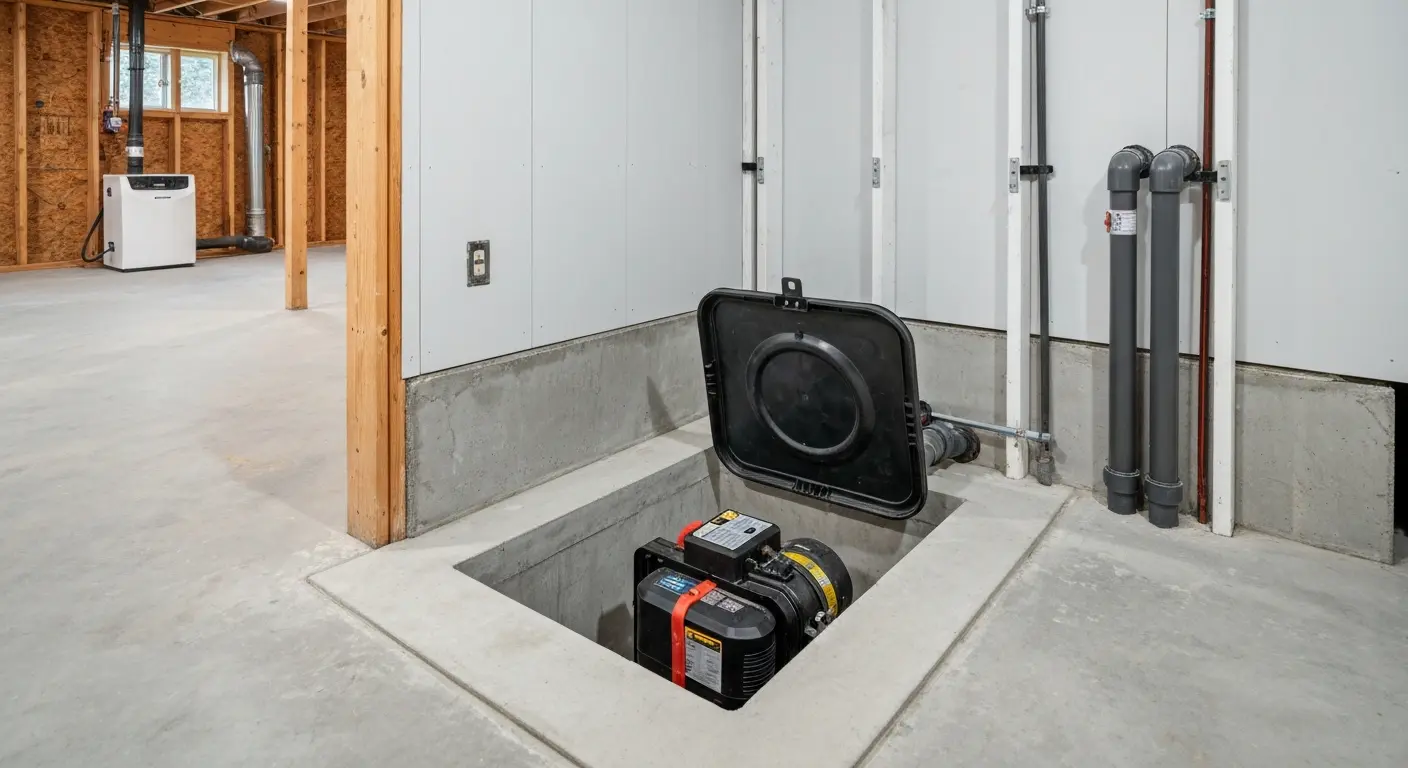 Sump pump installation