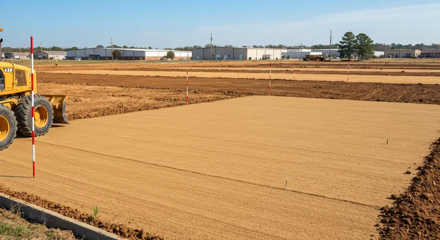 Commercial site development and grading work