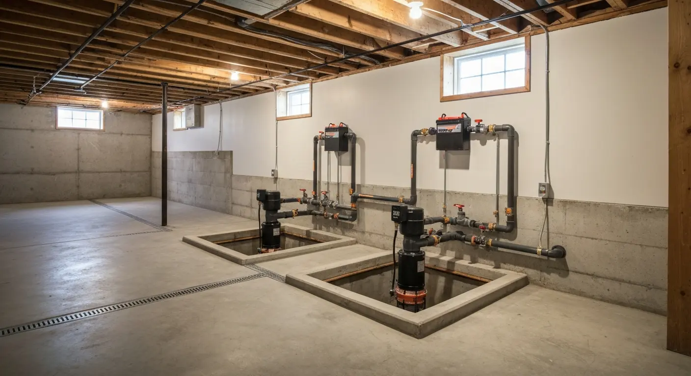 Sump pump basin installation