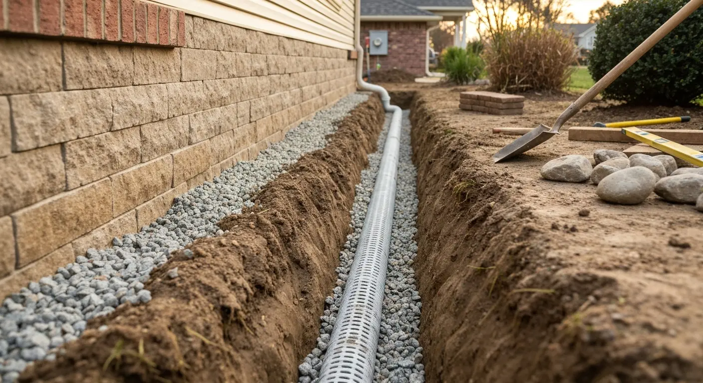 Subsurface drain system installation