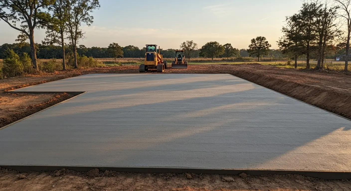 House pad construction grading