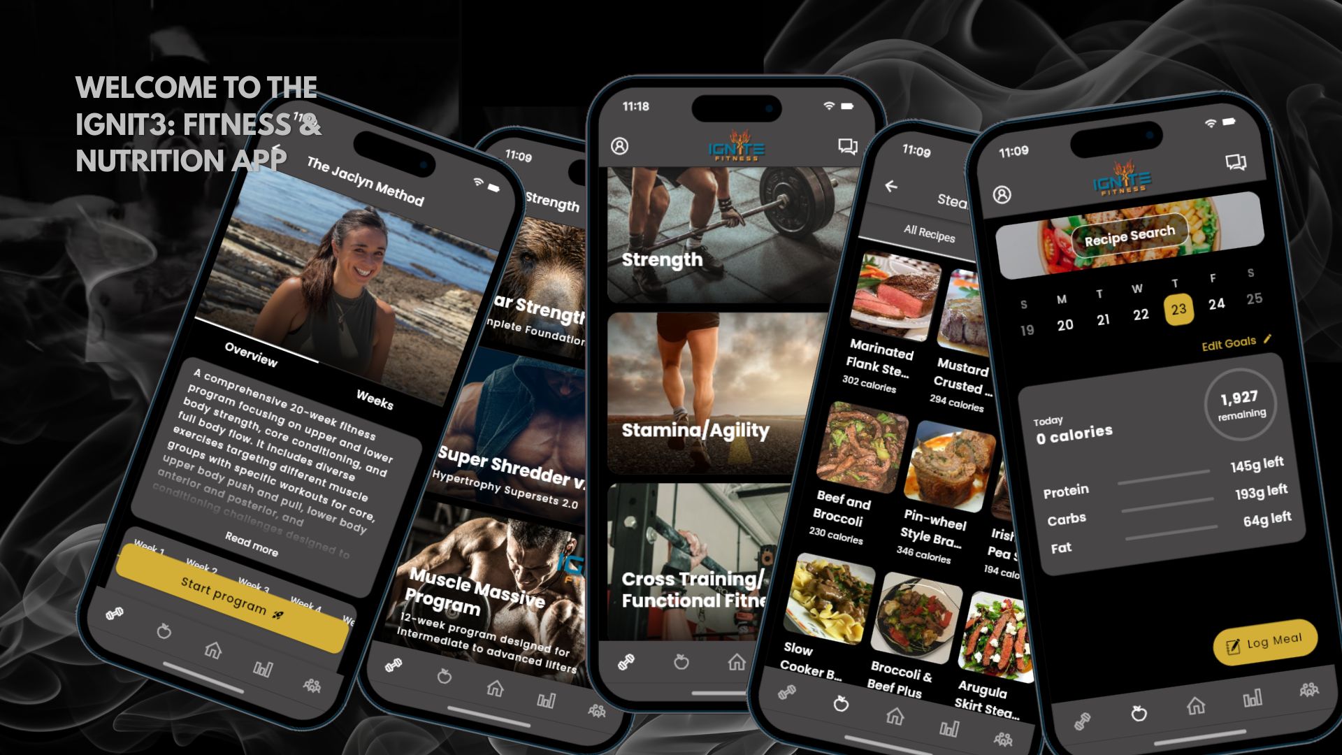 IGNIT3 app layout