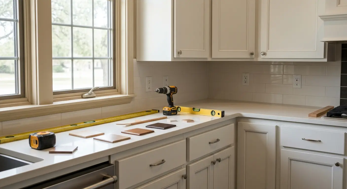 Custom kitchen cabinet installation