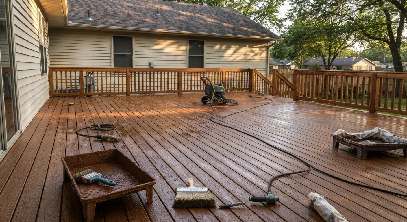Deck staining project