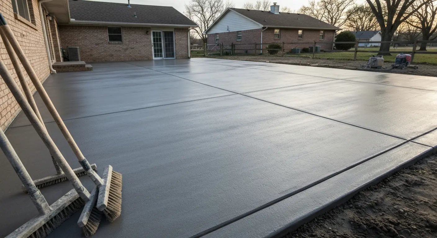 Concrete patio base