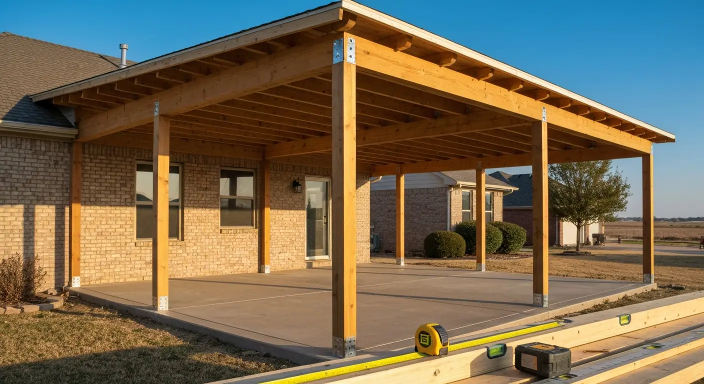 Covered patio construction