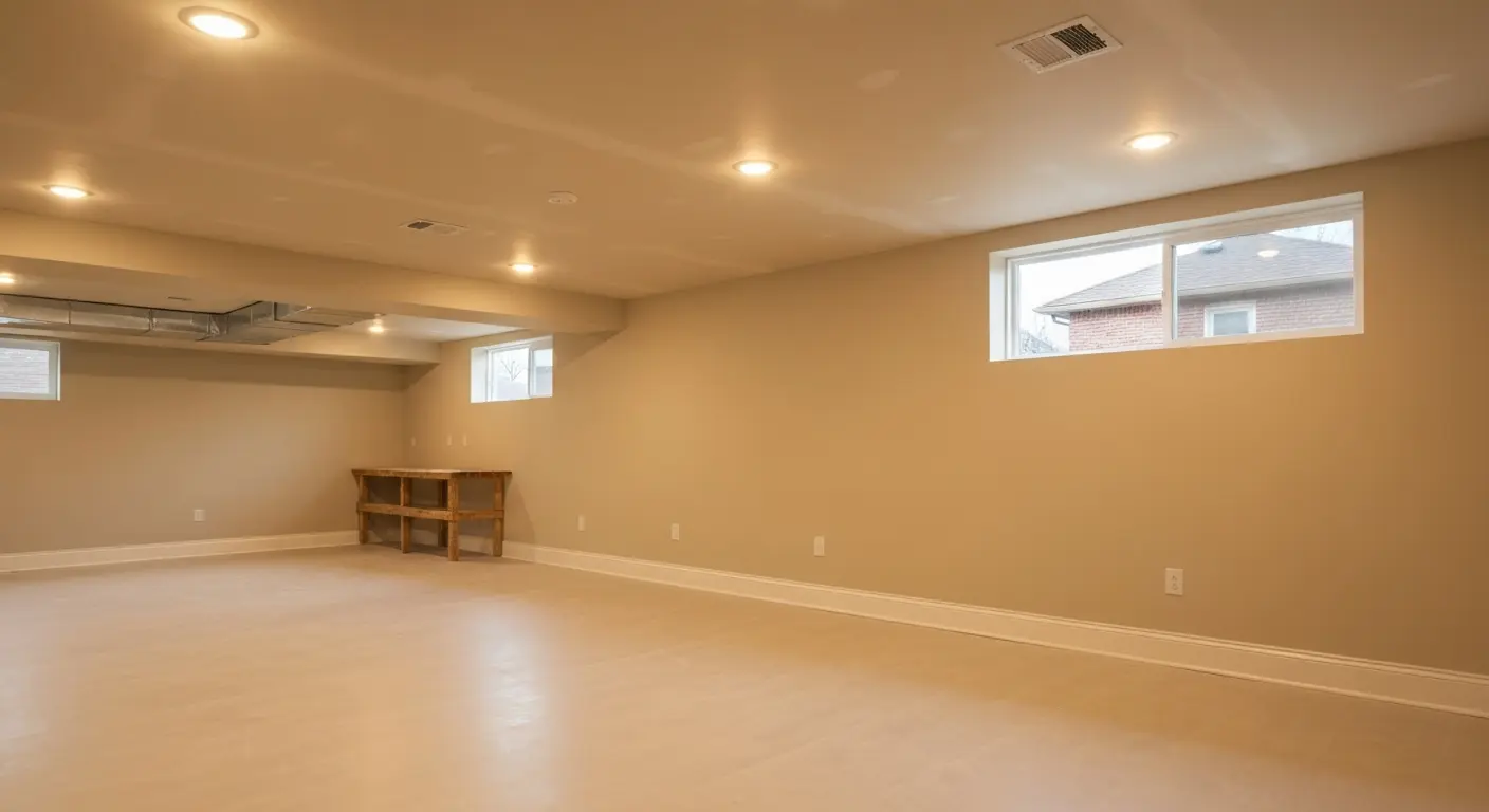 Finished basement space