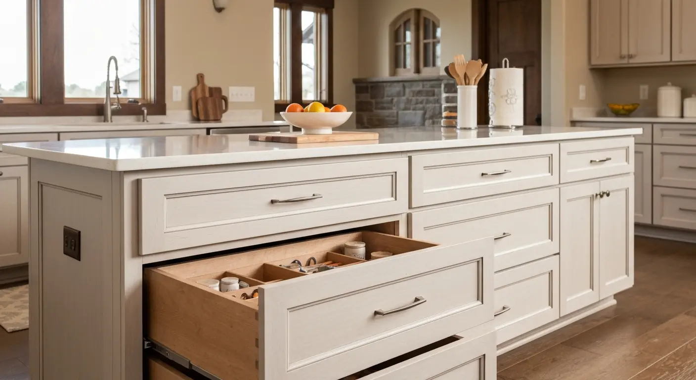 Kitchen island storage cabinets