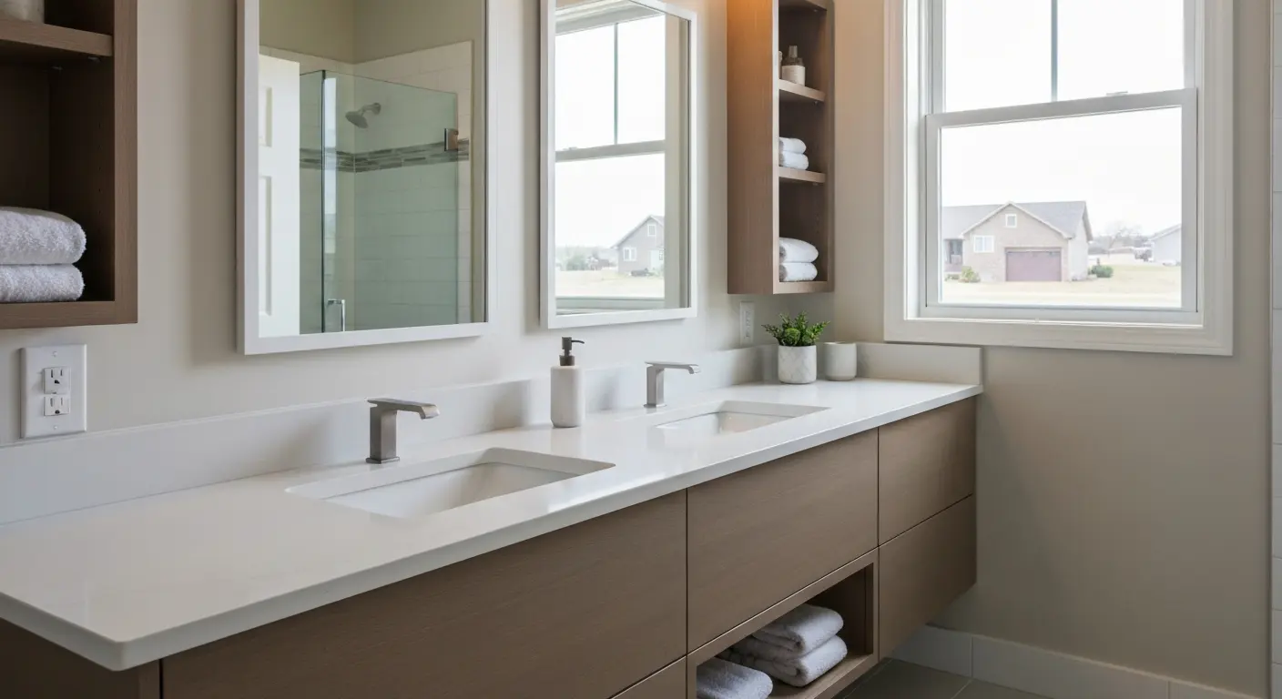 Bathroom vanity installation