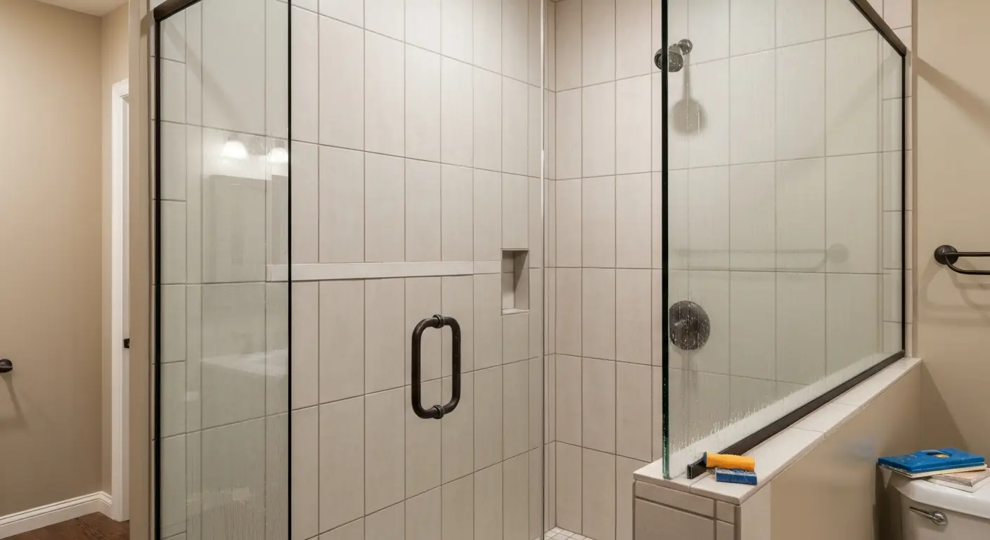 Tile shower enclosure installation