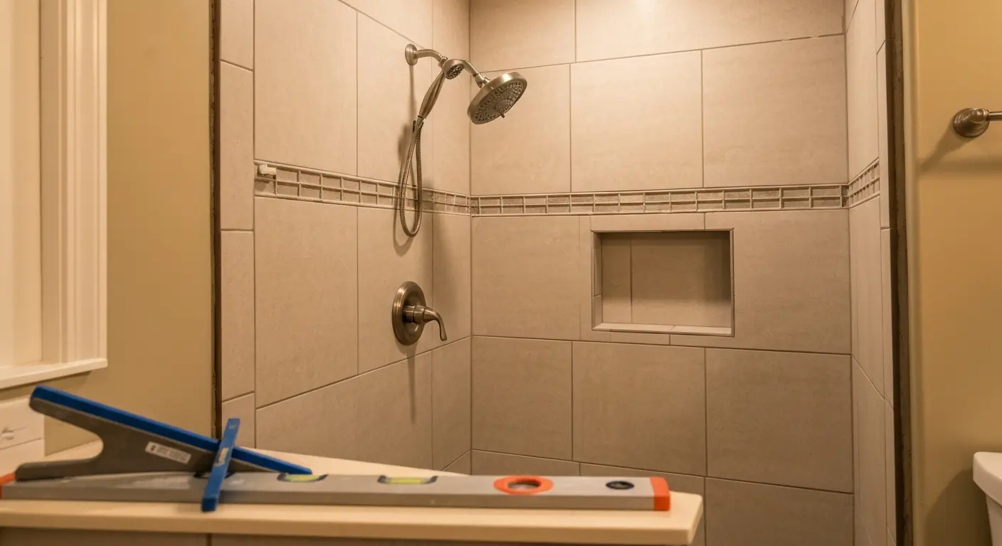 Tile shower installation