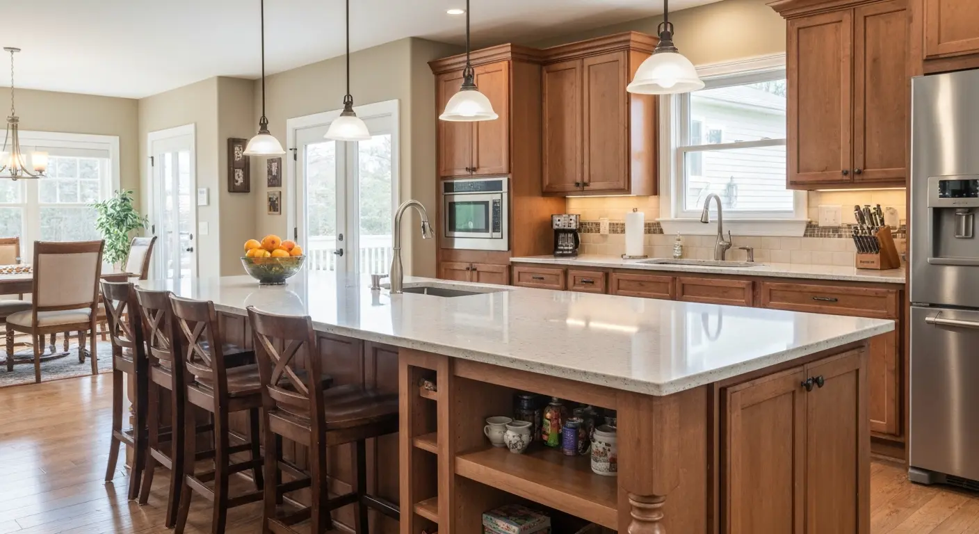 Kitchen island with seating