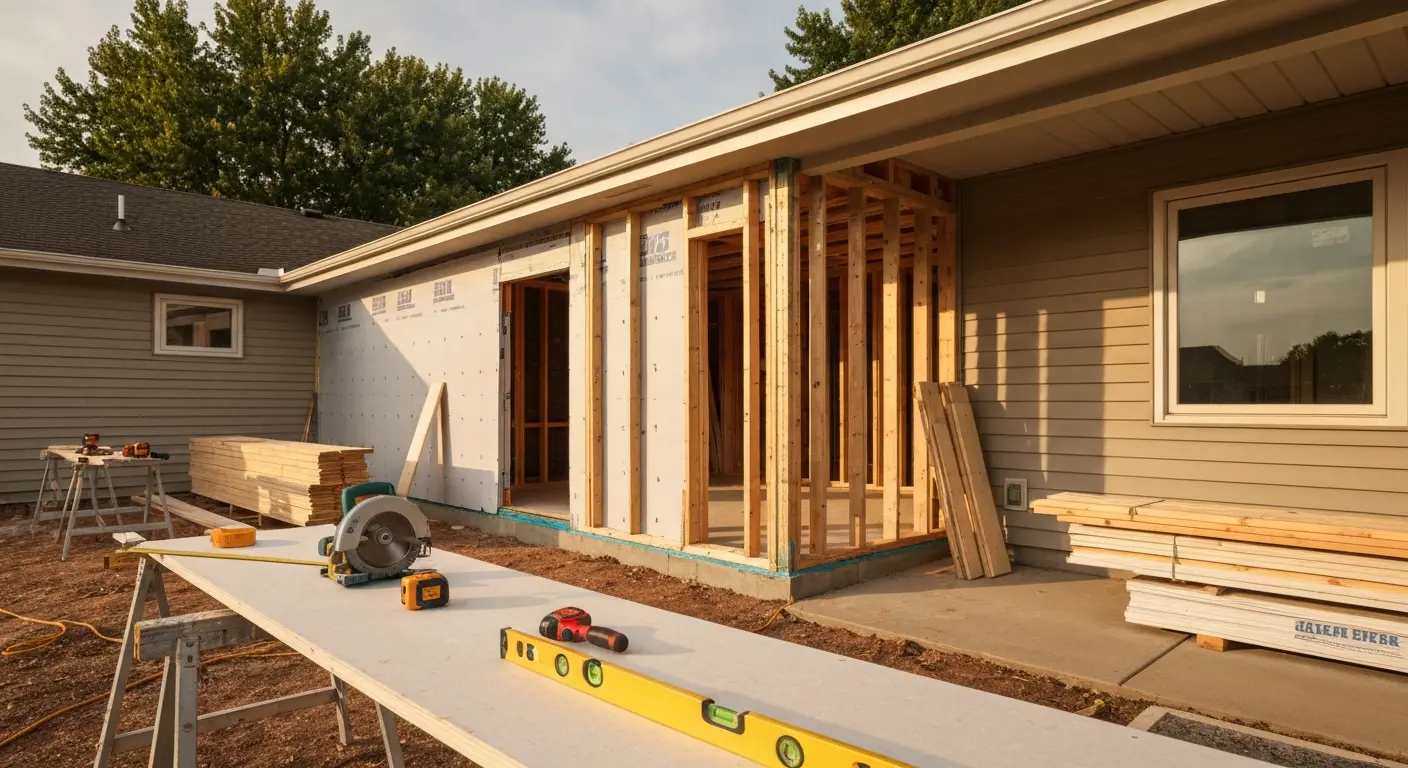 Room addition construction