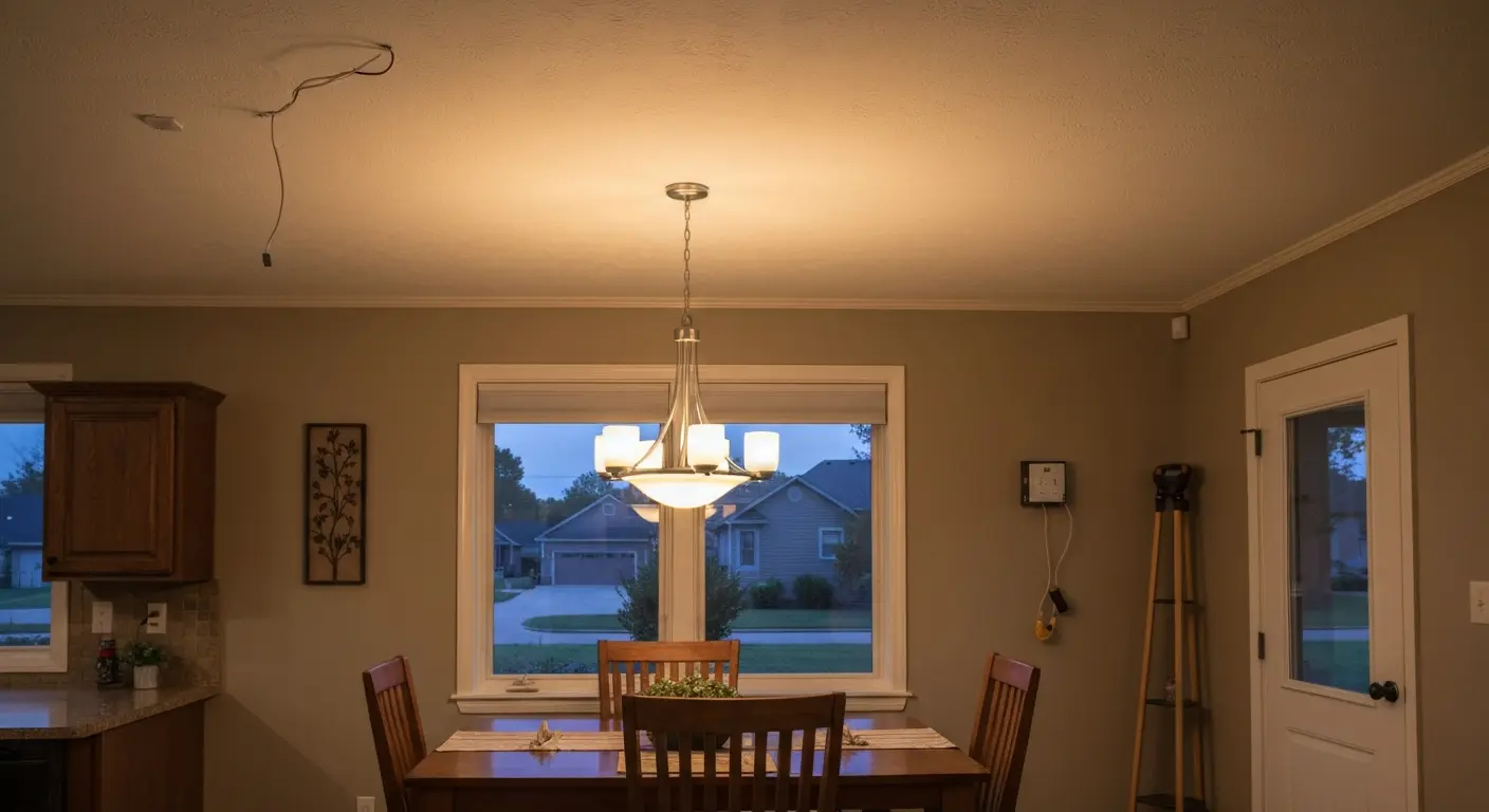 Ambient lighting in dining area