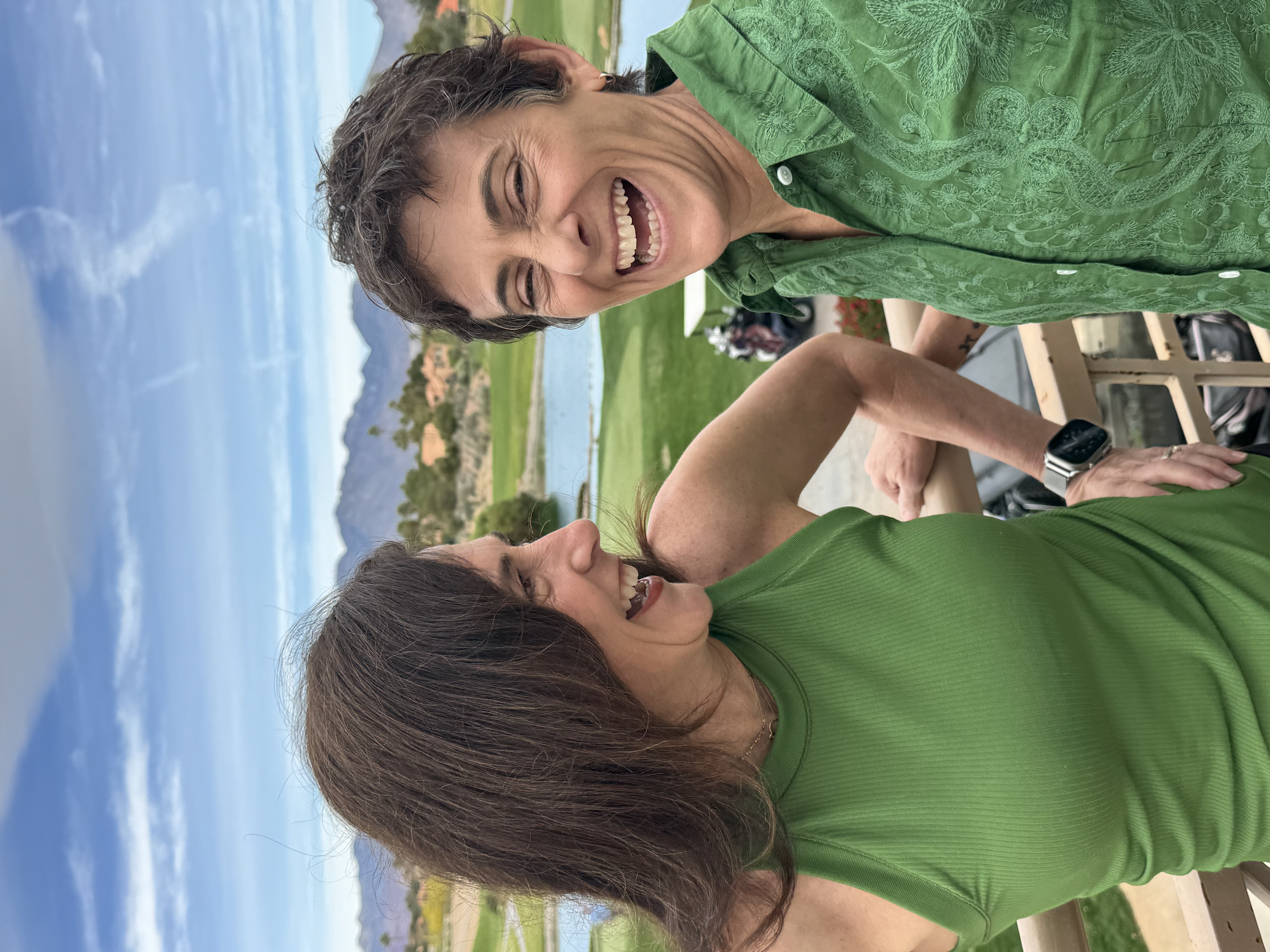 Dr. Heidi Iratcabal and Kellie Lupsha laughing together