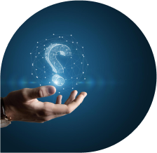 Hand holding a glowing question mark symbol, representing inquiries about affiliate courses and marketing education.