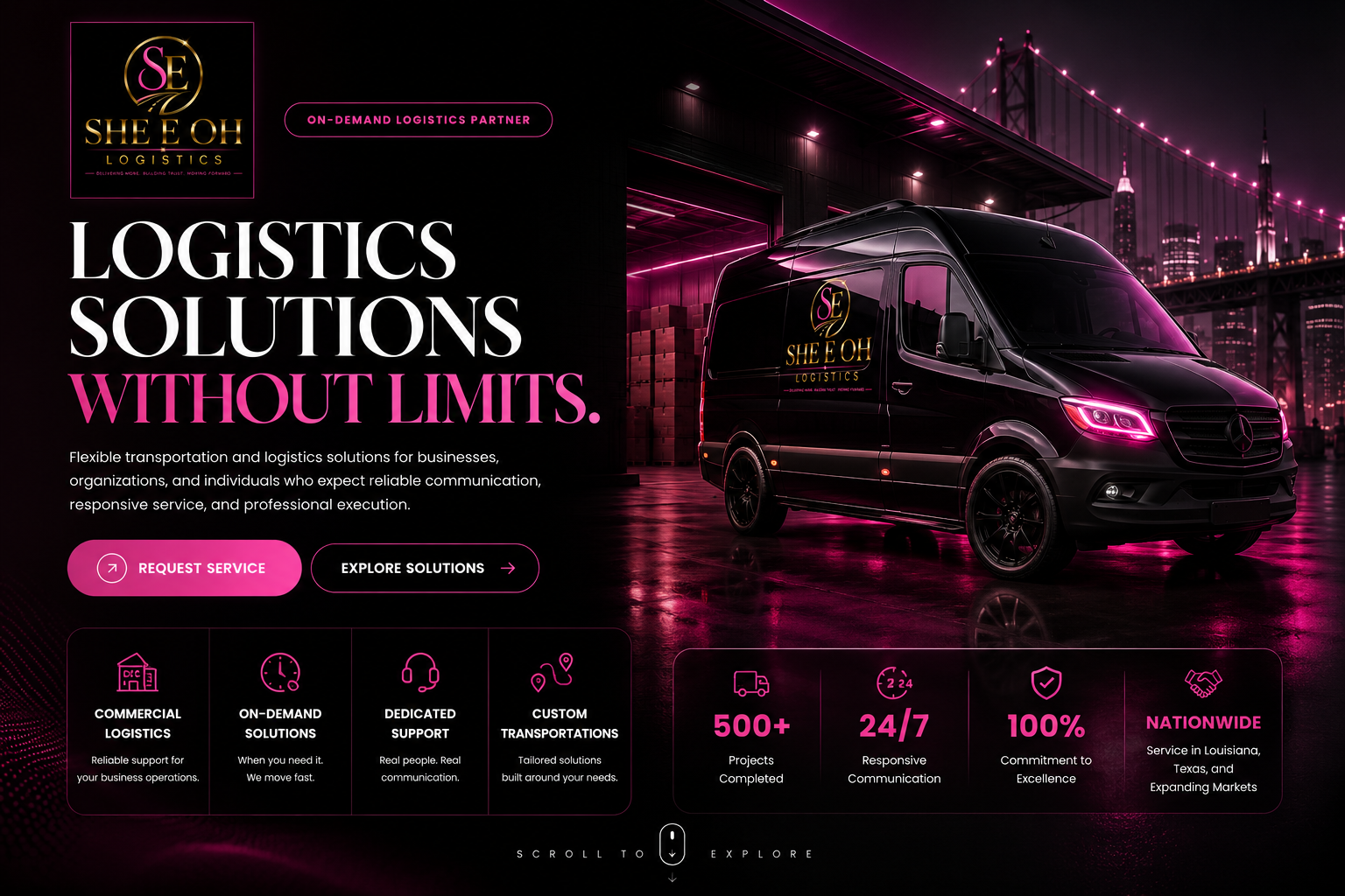 Luxury logistics visual