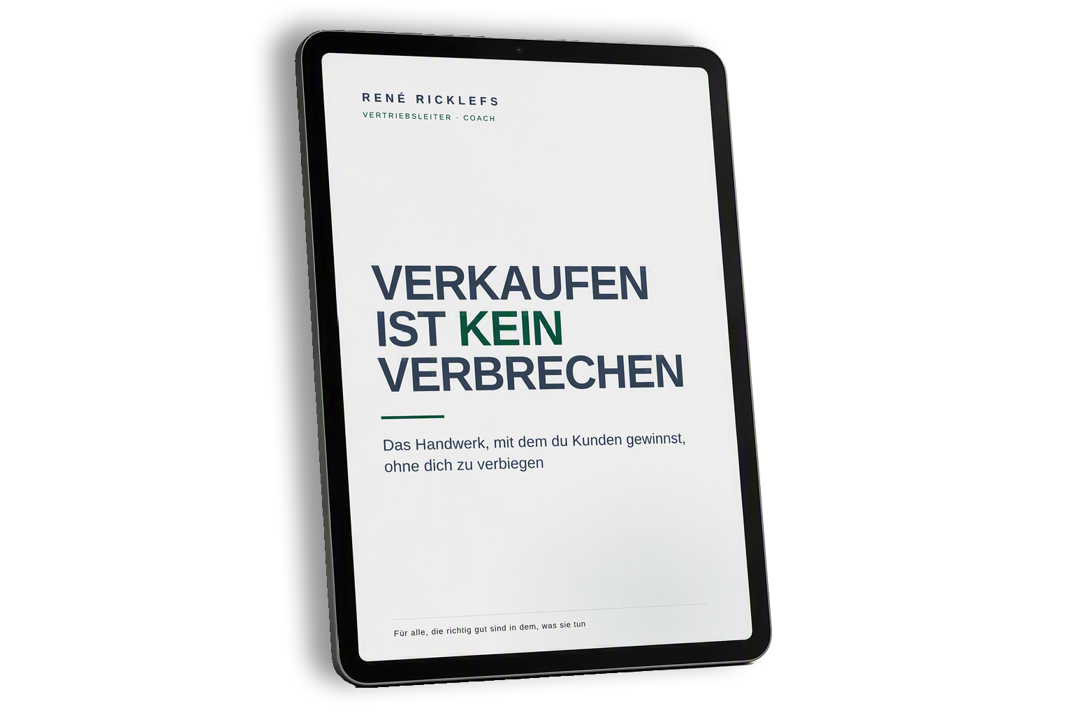 Das E-Book auf einem Tablet