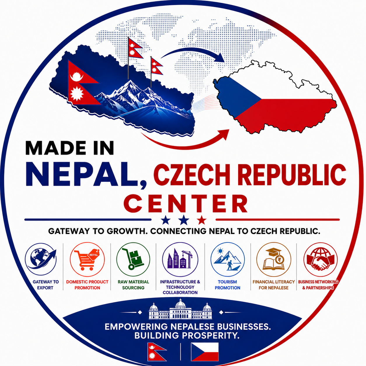 Made in Nepal, Czech Republic Center logo