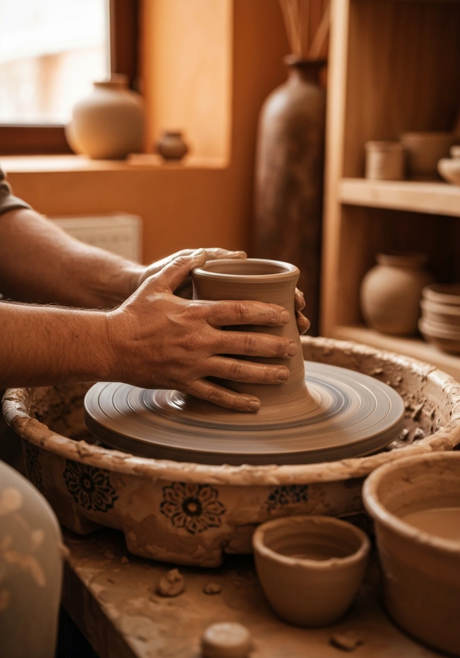 Pottery hands
