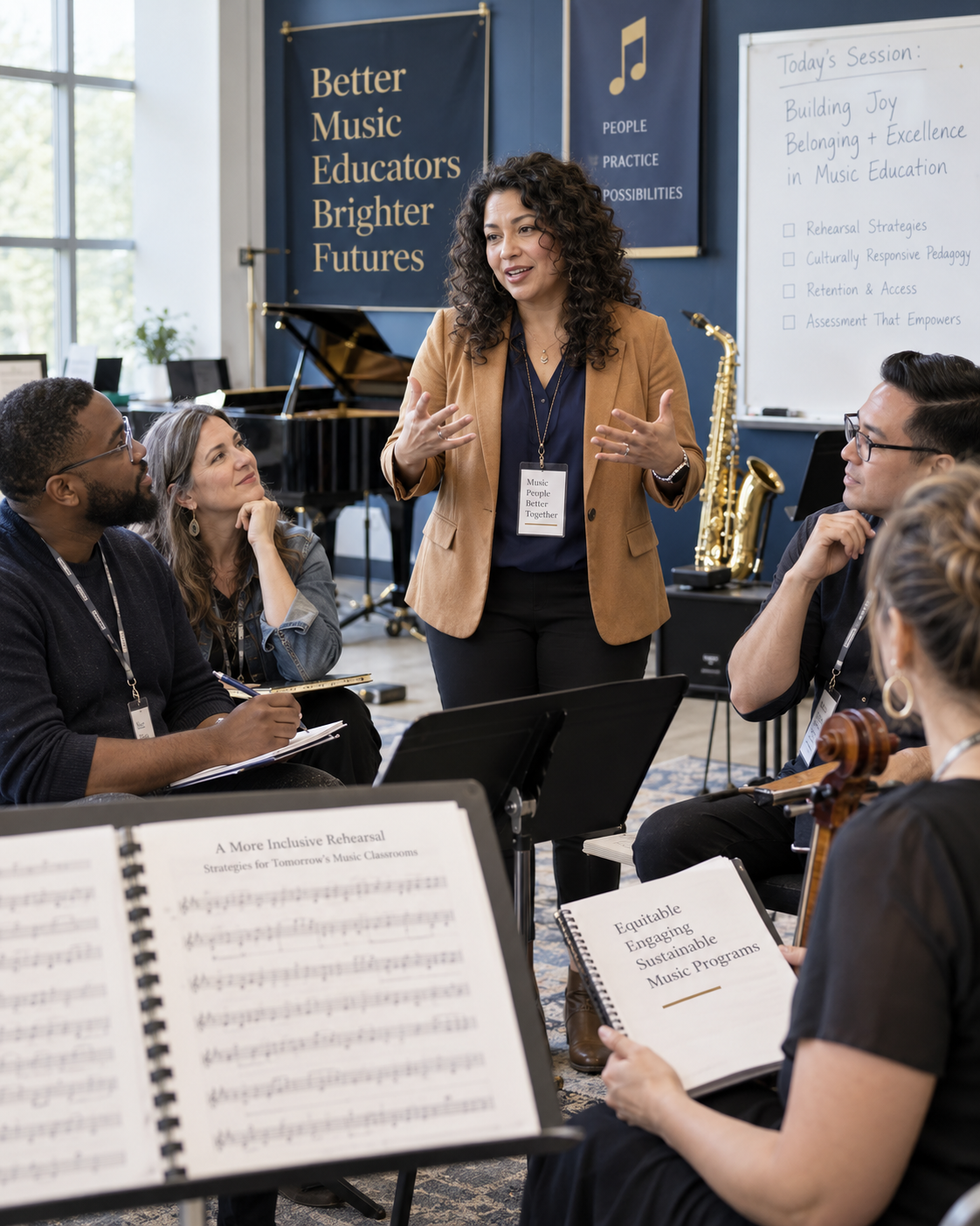 Music educators participating in professional development