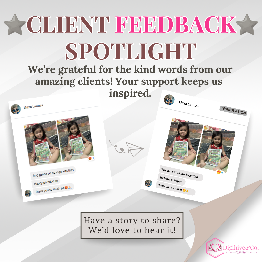Client feedback sent via Messenger