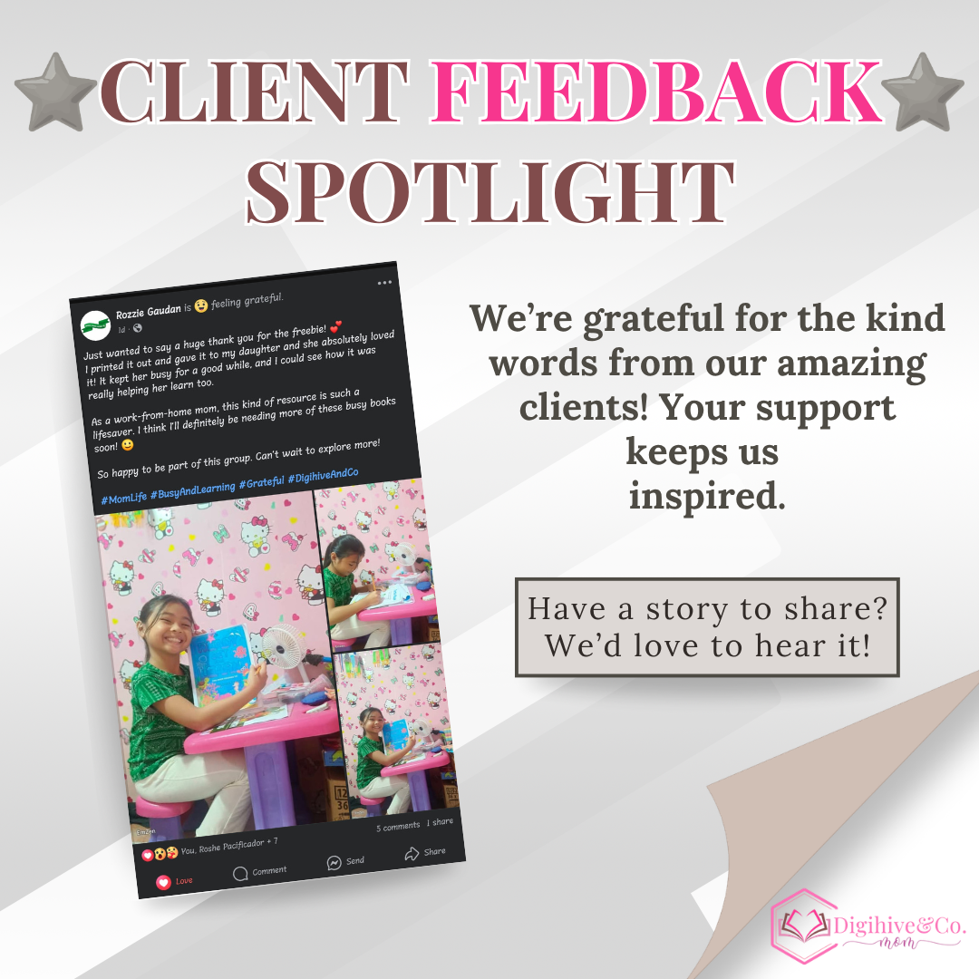 Client feedback posted on Facebook