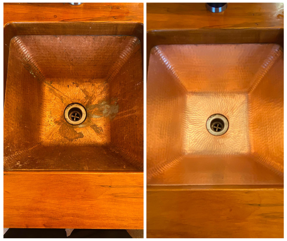 Before and after cleaning result