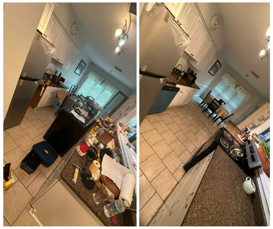 Before and after cleaning result