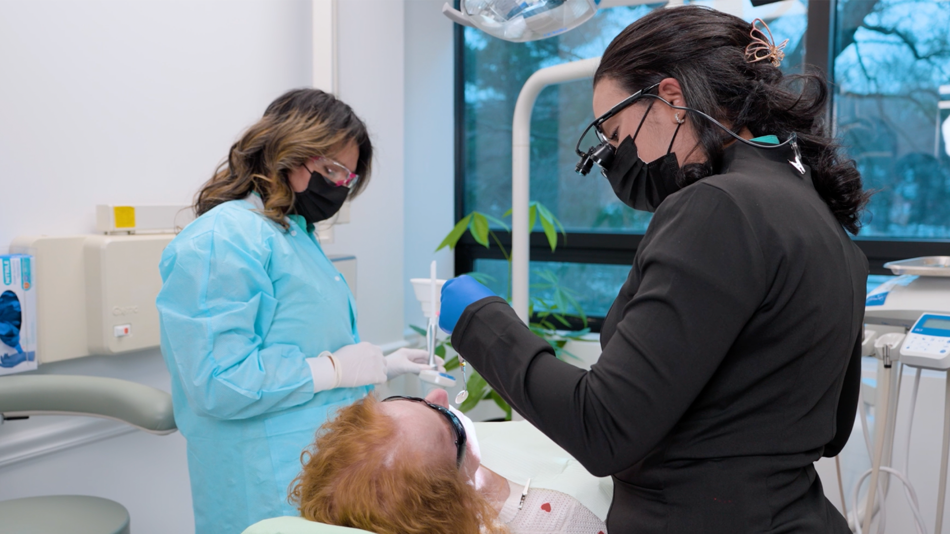 Modern dental reception desk with minimalist design reflecting clean professional and inviting clinic atmosphere for visitors