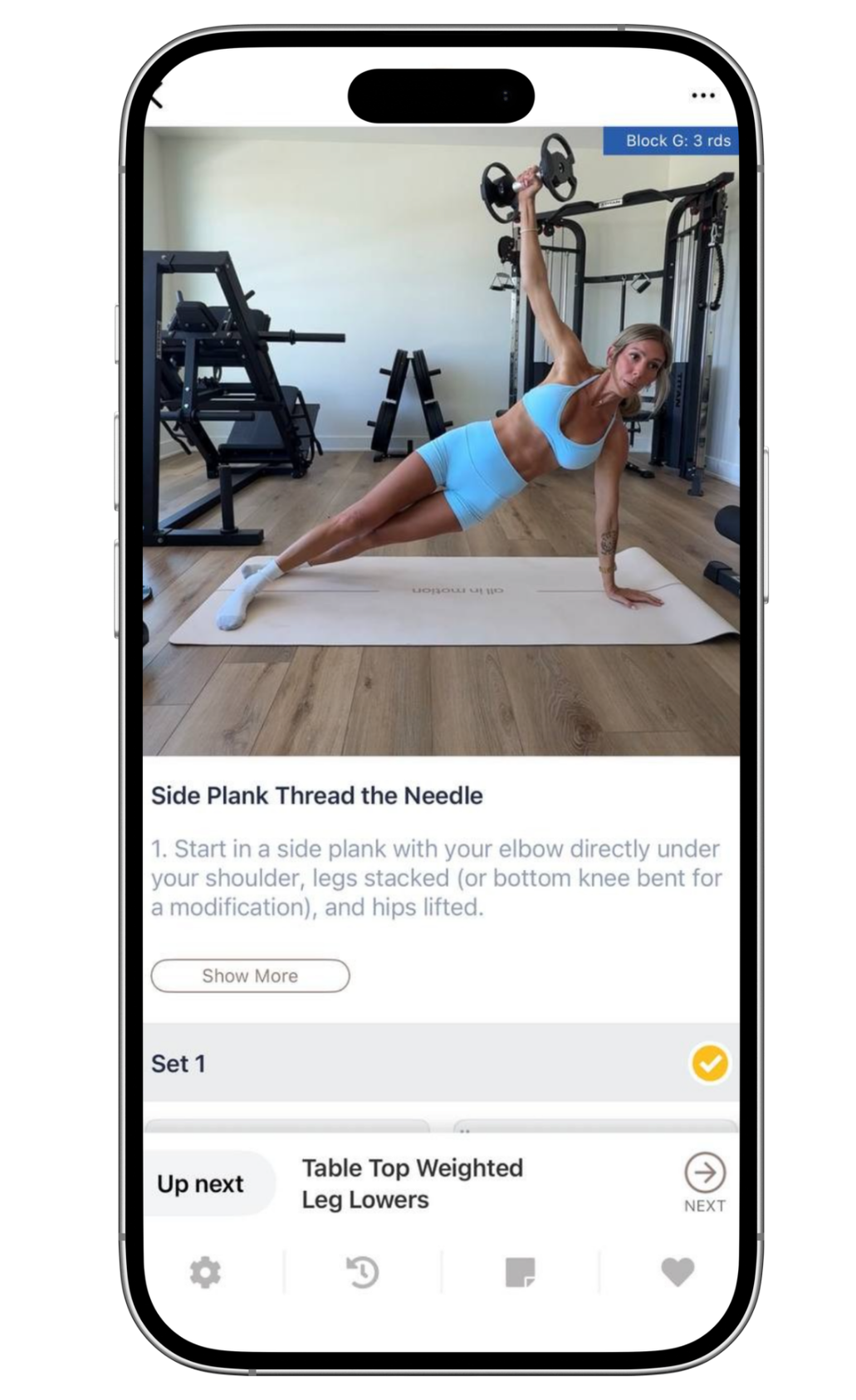 Exercise demo and form cues in the EmPowered app