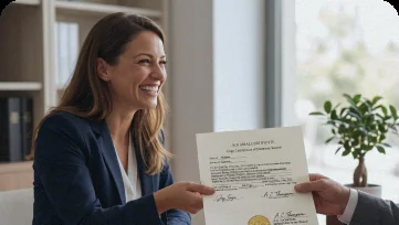 Power of attorney document being signed