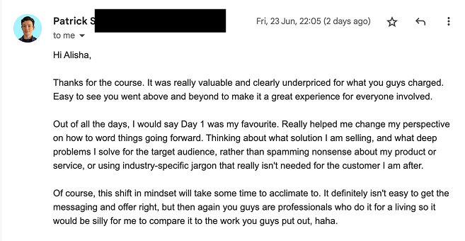 Student feedback