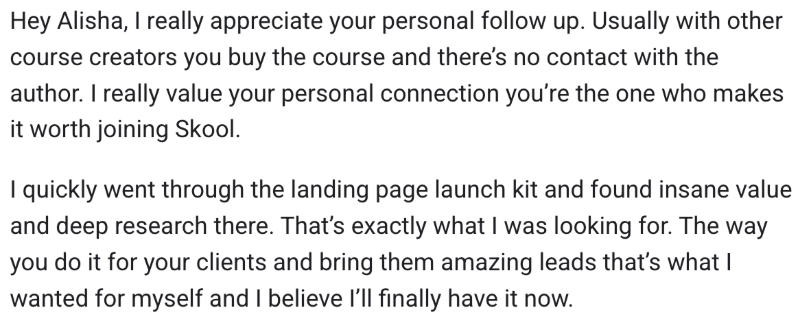 Student feedback