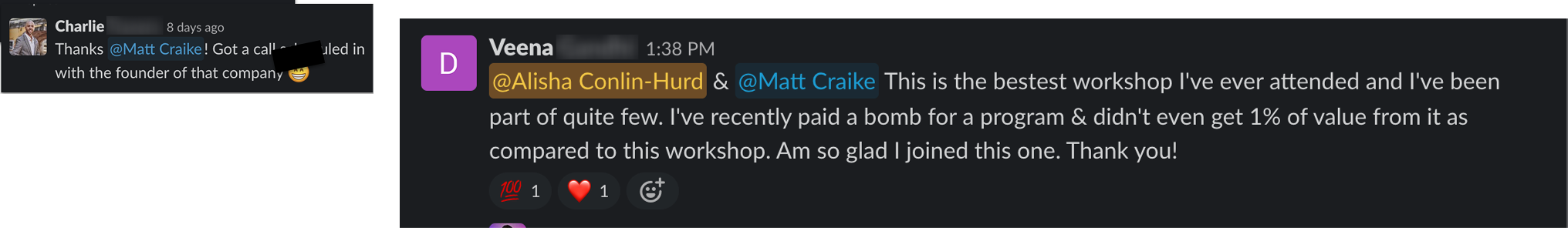 Student feedback