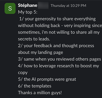 Student feedback