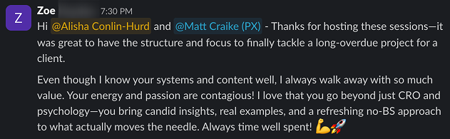Student feedback