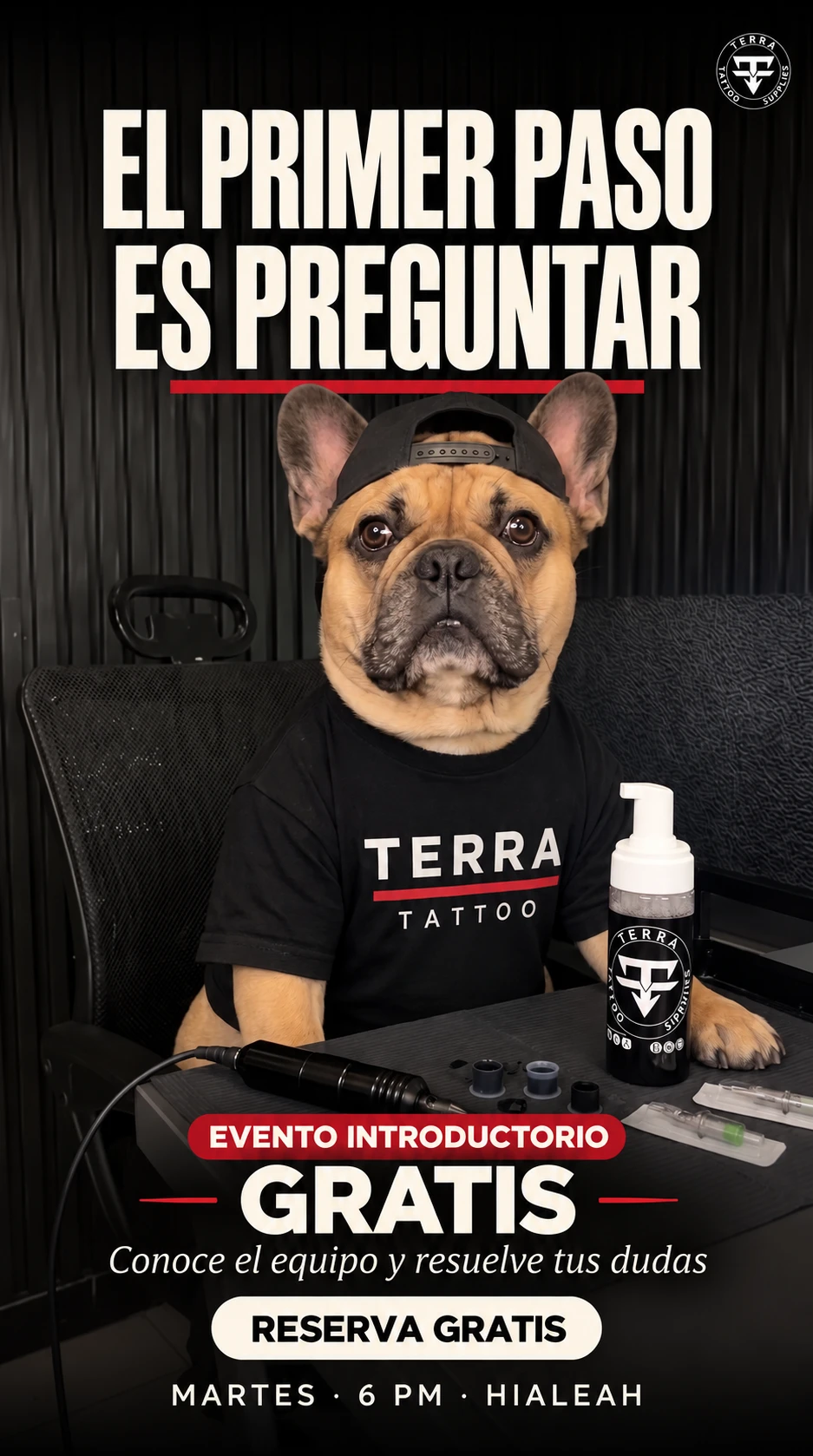 Mascota de Terra Tattoo: evento introductorio gratis de tatuaje, martes 6 PM en Hialeah
