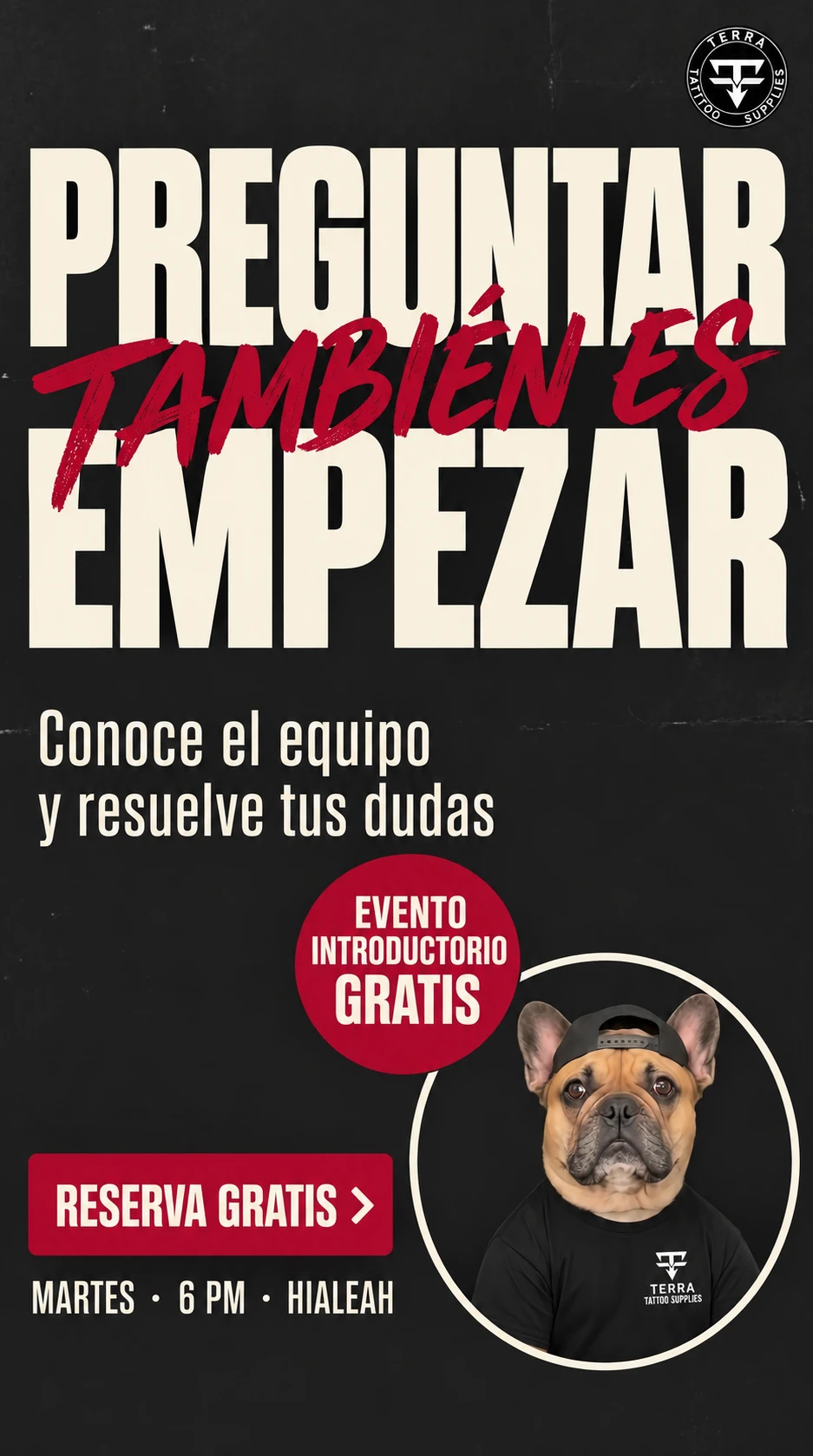 Preguntar también es empezar: evento gratis de tatuaje en Hialeah, martes 6 PM