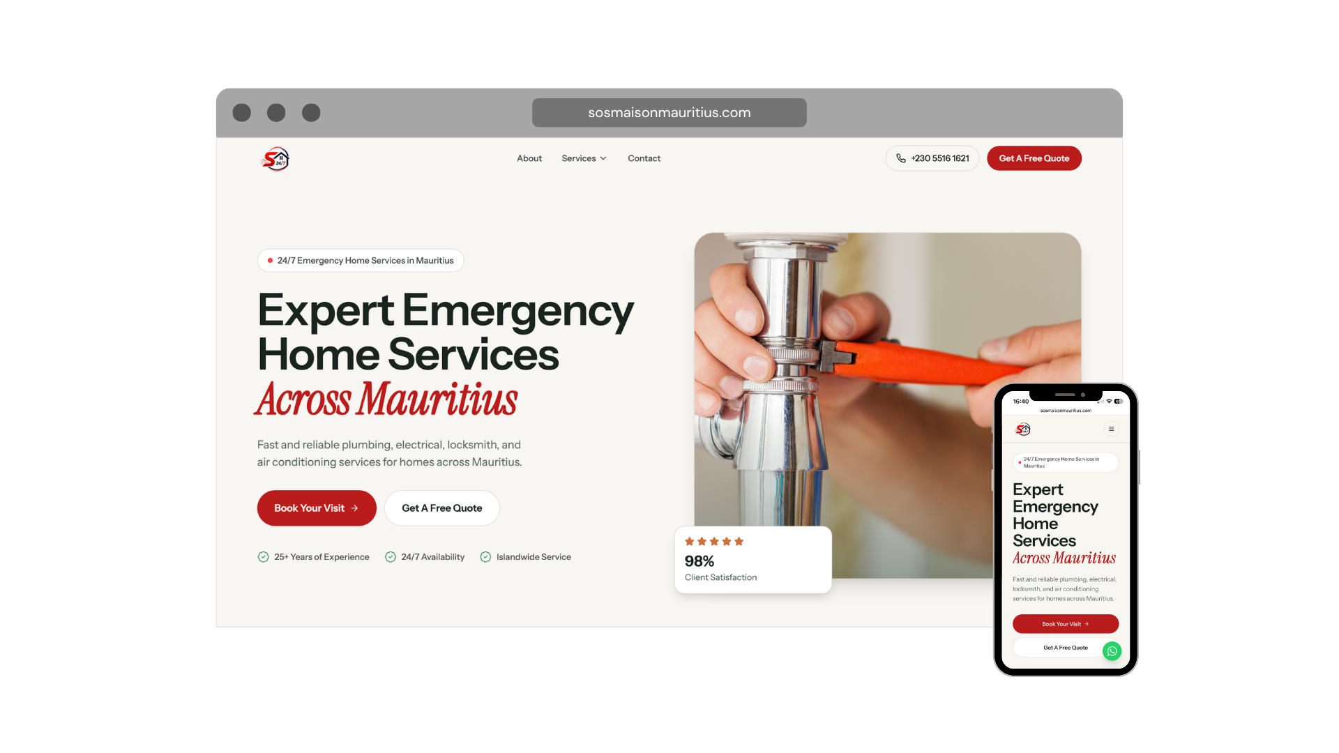 SOS Maison — Contractor website by Grandioz