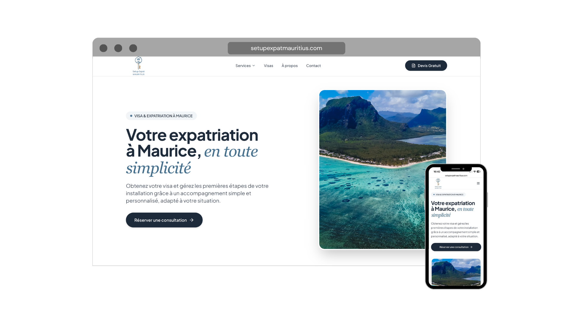 Setup Expat — Immigration website by Grandioz