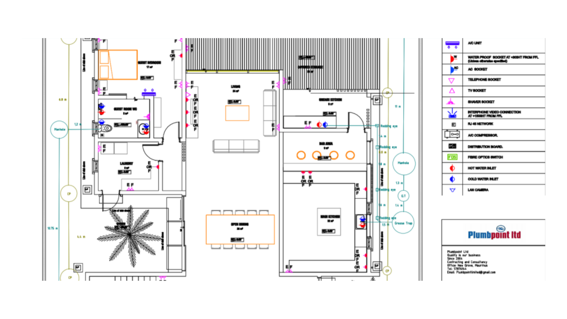 Plumbing consultancy and drawings in Mauritius