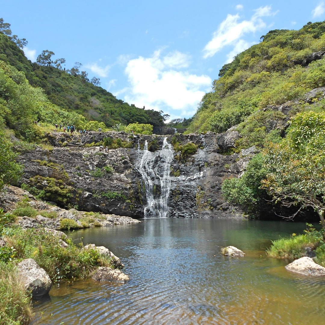Seven Waterfalls hiking in Mauritius