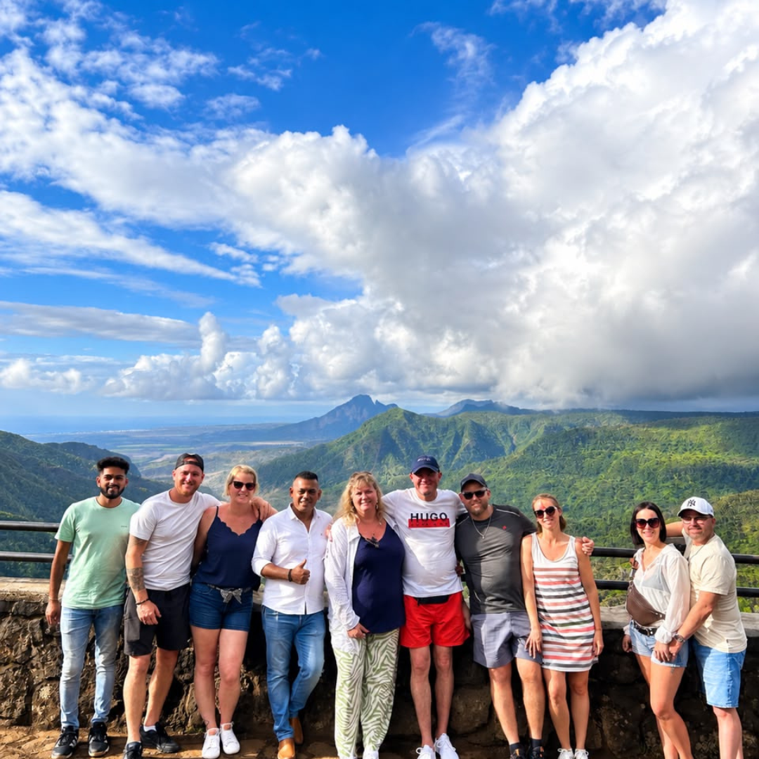 Vishal with travellers from around the world 1