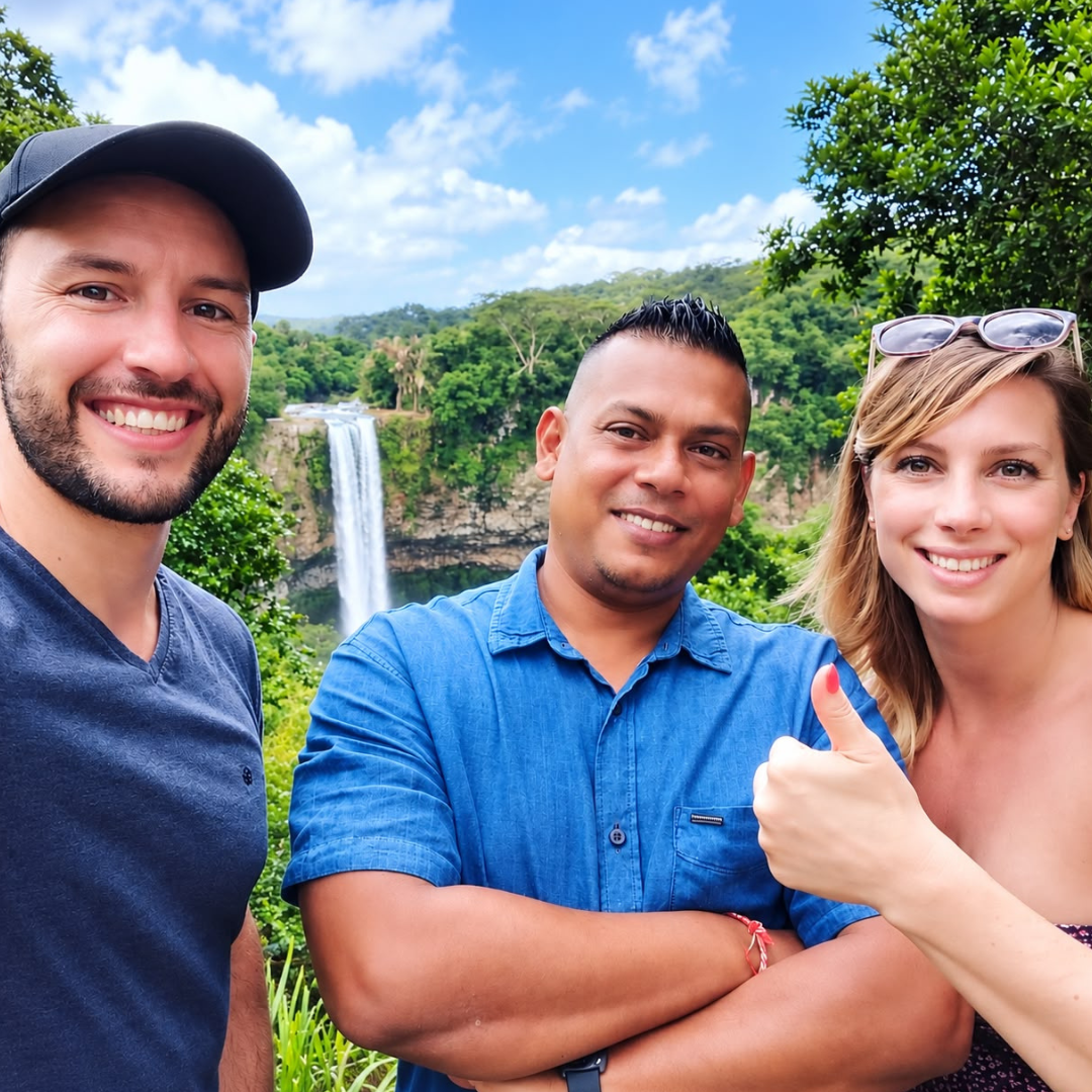 Vishal with travellers from around the world 3