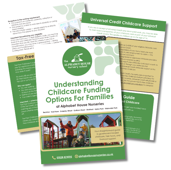 childcare funding guide for alphabet house nurseries