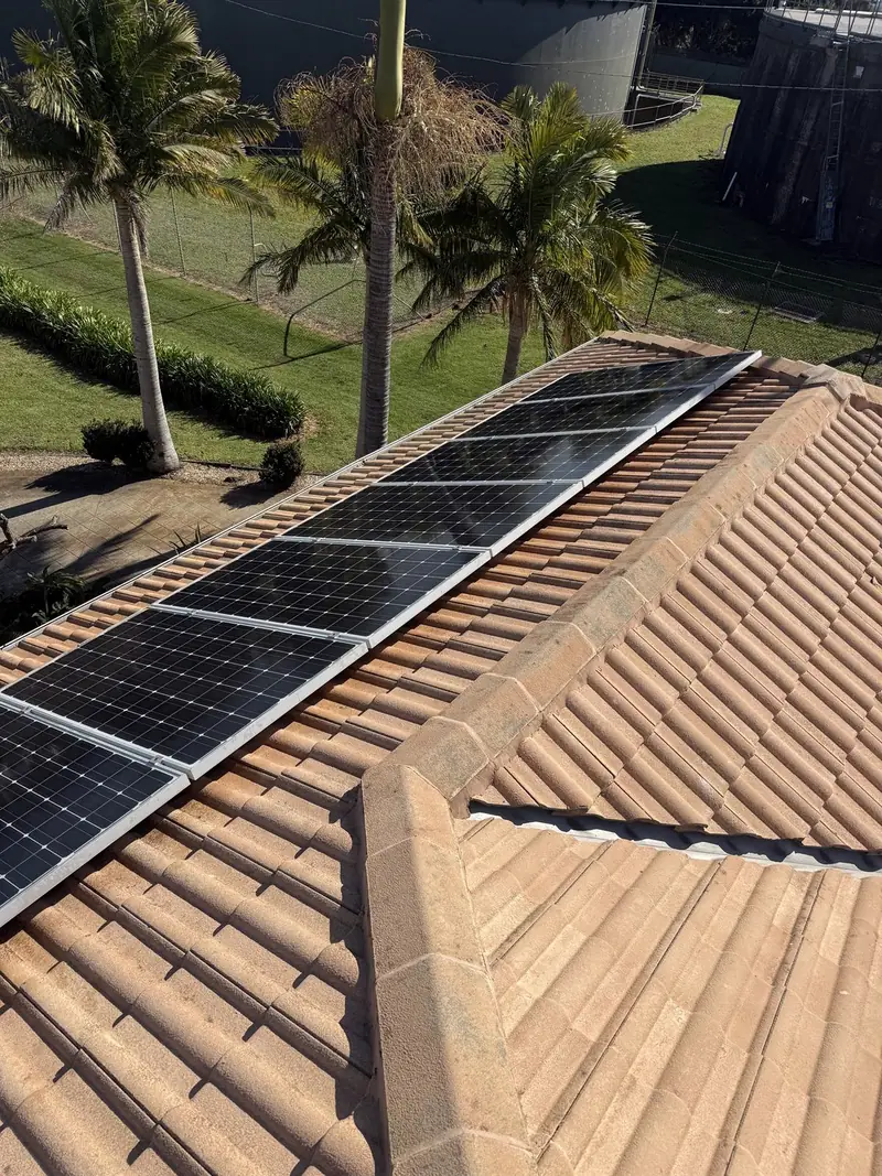 Solar panels after cleaning in Shellharbour