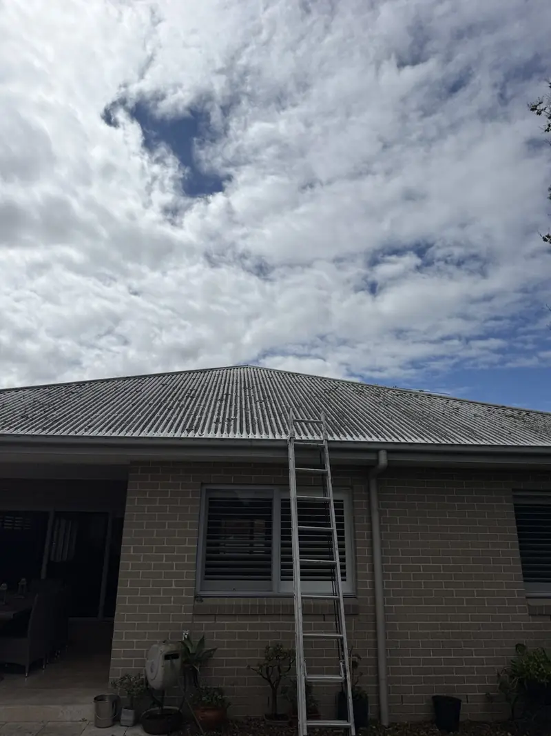 Colorbond roof before cleaning in Dapto