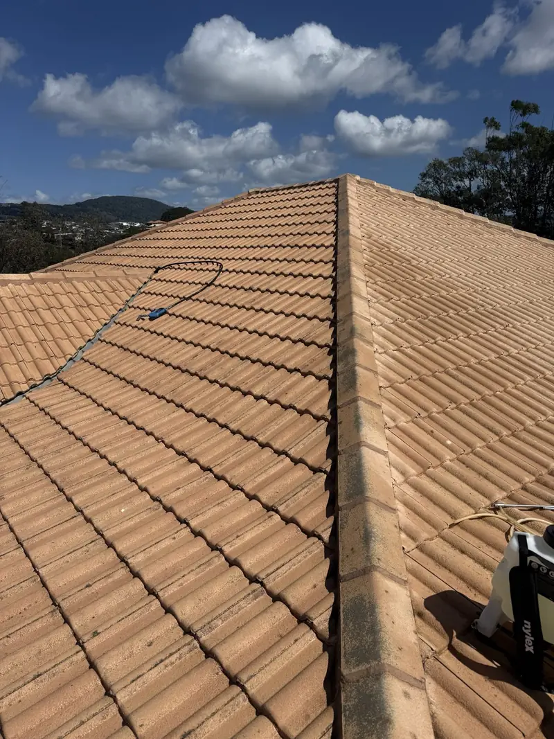 Tile roof after cleaning near Mount Keira, Wollongong